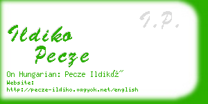 ildiko pecze business card